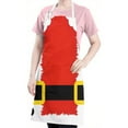 thumbnail image 5 of Red Christmas Santa Costume Apron-Garden Aprons for Women with Pockets-Cotton Linen Waterproof Kitchen Cooking Gardening Aprons Adjustable for Kitchen,Cooking,BBQ and Salon 32"x27", 5 of 7