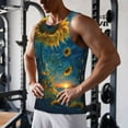 thumbnail image 5 of Gukieu Sunflower Castle Starry Sky Print Men's Quick Dry Fitness Vest, Round Neck Sleeveless Fitness Bodybuilding Top-X-Large, 5 of 7