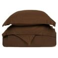 thumbnail image 1 of 300-Thread Count 100% Egyptian Cotton Lightweight Solid Duvet Cover Set Mocha / Full/Queen, 1 of 5