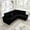 Black, variant on 93" Sectional Sofa, L Shaped Couch with Reversible Chaise Lounge, Upholstered Soft Corduroy Couch for Living Room Apartment, Grey