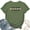 ArmyGreen, variant on Women's T-Shirt It's Ok To Feel All The Feels Tee Funny Graphic T-Shirt Soft Cotton Casual Short Sleeve Top