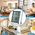 thumbnail image 3 of Digital Thermometer Hygrometer, AMIR Indoor Thermometer with Touch LCD Backlight Humidity Gauge for Home, White, 3 of 9