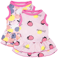 thumbnail image 1 of FloreceBien Paquete de 2 camisas, falda, ropa para mascotas, camisetas para cachorros, vestido de princesa sin mangas, chaleco para perrito, ropa rosa, 1 of 7