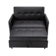 thumbnail image 4 of Duo 52 Inch Convertible Sleeper Loveseat USB Ports Reclining Black, 4 of 5