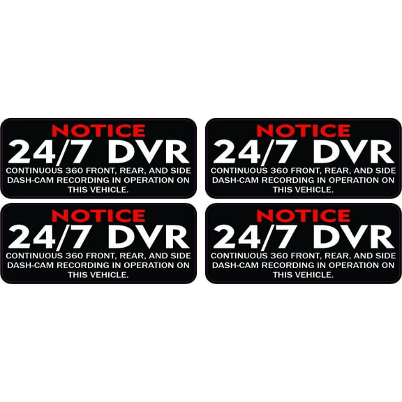 StickerTalk 24/7 DVR Recording Sticker, 2.5 inches x 1 inches