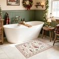 thumbnail image 5 of Lahome Christmas Rug,2'x3'Small Christmas Mat,Holiday Machine Washable Non Slip Christmas Xmas Decoration Kitchen Rug,Indoor Christmas Carpets for Living Room,Snowflake Rug,Beige, 5 of 9