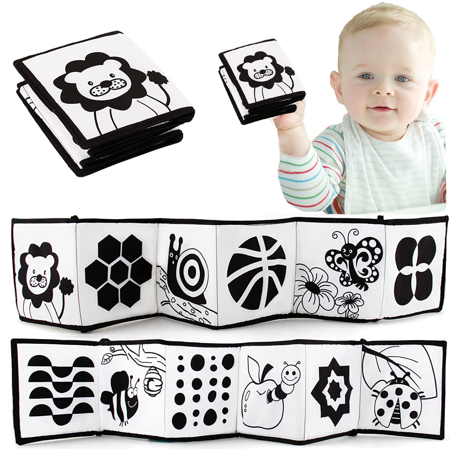 SytleCarry Sensory Books Black and White Baby Toys Baby Story Books