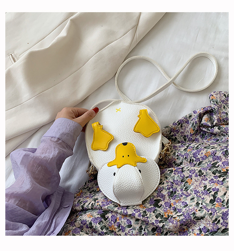 Duck Purse Small PU Leather Crossbody Bag Cartoon Duck Shoulder Bag Duck Storage Bag