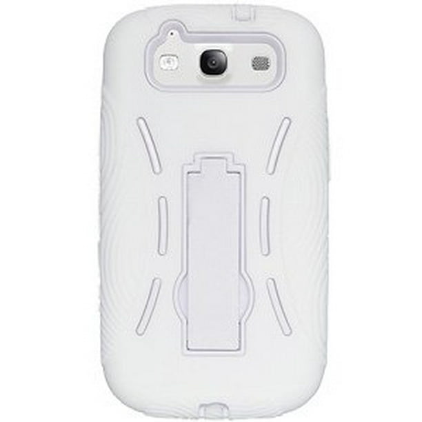 Samsung Galaxy S lll Case, Hybrid Dual Layer Back Case Hard Protective Cover for Samsung GALAXY S3 Neo GT-I9300I, Samsung GALAXY S III SCH-S960L, Samsung GALAXY S GT-I9300 - White -
