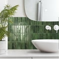 thumbnail image 6 of Peel and Stick Backsplash - 5 Sheets of 11.43'' x 9'' - 3D Adhesive Peel and Stick Tile Backsplash for Kitchen, Bathroom, Wall Tile, Sefrou Green, 6 of 7