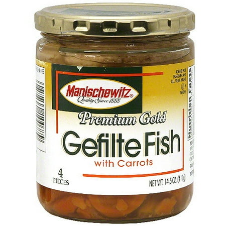 Manischewitz Premium Gold Gefilte Fish, 14.5 oz (Pack of 6)