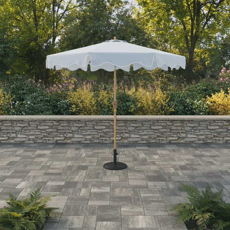 dollar store patio umbrella My Texas House 9ft Round Market Patio Umbrella, Blue