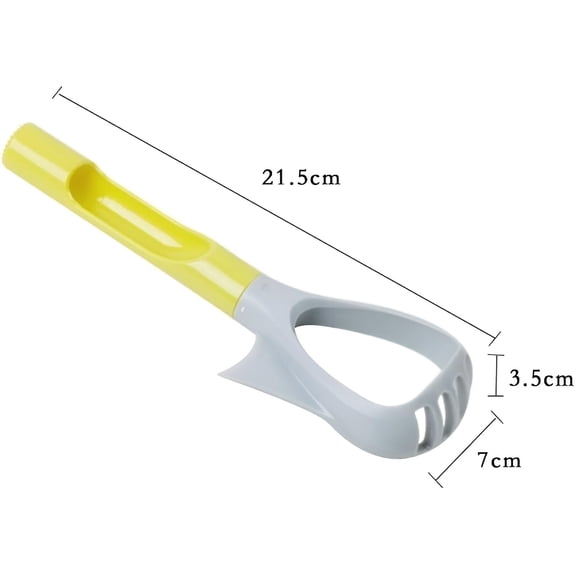 5-in-1 Multi-Function Avocado Slicer, Masher, and Fruit Separator with Comfort Grip Handle for Effortless Kitchen Mastery Fruit Corer For Apples Pears (Yellow Grey)21.5*7*3.5cm