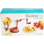 Apple Peeler and Corer by Cucinapro - Long Lasting Chrome Cast Iron with Countertop Suction Cup