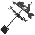 thumbnail image 2 of Miangastore Wind Vane Bunny Weathervane Ornament Retro Iron Weather Vane Wind Measuring Tool for Yard, 2 of 8