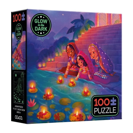 Ceaco Kids Deluxe 100 Piece Riverside Glow Darshika Varma Interlocking Jigsaw Puzzle