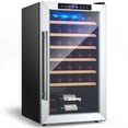 thumbnail image 1 of Costway 20 Inch Wine Cooler Refrigerator for 33 Bottles with Tempered Glass Door, 1 of 10