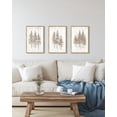 thumbnail image 6 of SHENIFY Foggy Pine Tree Wall Art 16x24in3pcs Natural Framed Watercolor Nature Abstract Misty Forests Wall Decor Minimalist Rustic Painting for Bedroom Living Room, 6 of 7