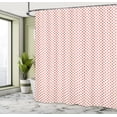 thumbnail image 4 of Ambesonne Valentine's Day Shower Curtain, Romance Hearts Dots, 69"Wx84"L, Eggshell Magenta and Green, 4 of 4