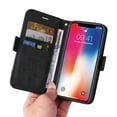 thumbnail image 6 of Dteck Fit for Apple iPhone XS Max 6.5 inch Wallet Phone Case with Wrist Strap,Shockproof Premium PU Leather Magnetic Clasp ID Credit Card Holder Slots Flip Stand Protective Phone Cover,Black, 6 of 15
