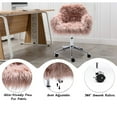 thumbnail image 3 of Sesslife Cute Pink Desk Chair for Girls Women, Fluffy Desk Chair, Faux Fur Height Adjustable Swivel Vanity Accent Chair, Modern Home Office Desk Chair, 3 of 7