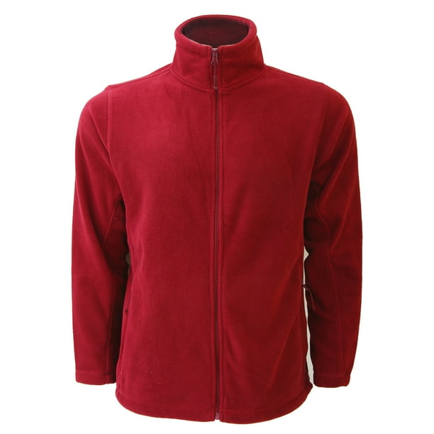 Russell - Chaqueta polar con cremallera para hombre (Rojo)