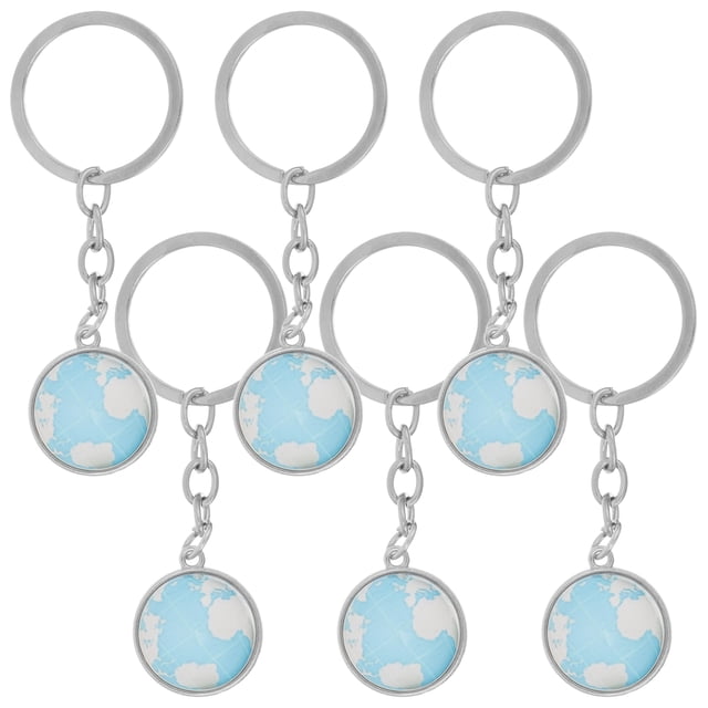MasteelfCA 6Pcs World Globe Keychains Party Favors Globe Gift Keychain Creative Keychain Globe Key Rings
