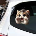 thumbnail image 4 of Cute Peeking Cat Sticker, DELESYS Vinyl Funny Decal for Auto Window Bumper, Waterproof Vehicle Exterior Sticky Cover Decoration Accessories, Universal for SUV Sedan Trucks, 4 of 6
