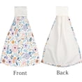 thumbnail image 4 of 1 Pcs Hanging Towels, Dish Towels Small Multicolor Flowers Absorbent Hand Towels with Hanging Loop Washcloth for Bathroom Kitchen, 4 of 7