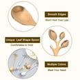 thumbnail image 3 of Unique Bargains 10Pack 4.8' Stainless Steel Leaf Coffee Spoon Tableware Dessert Spoons, Rose Gold, 3 of 4