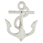 Ships Anchor With Rope Wall Hook Painted Distressed Cast Iron