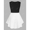 thumbnail image 3 of Tank Top de Pestaña con Cordones en 1 Talla Extra Rosegal  Camisetas sin mangas de talla grande, 3 of 5