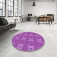 thumbnail image 3 of Ahgly Company Indoor Square Patterned Heliotrope Purple Area Rugs, 3' Square, 3 of 6