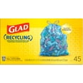 thumbnail image 4 of Glad Recycling 13 Gallon Blue Drawstring Tall Kitchen Trash Bag, 45 Bags, 4 of 5