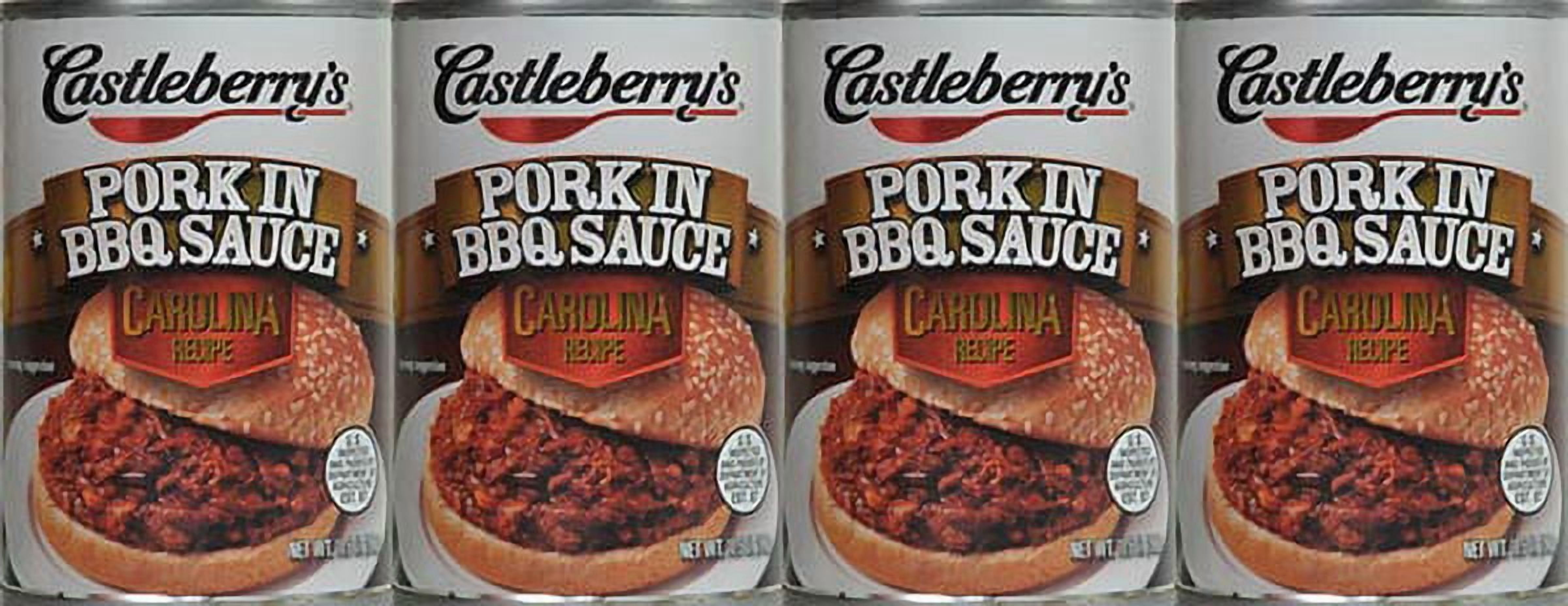 Castleberry’s Pork in BBQ Sauce Carolina Recipe, 10.5 oz Can – Heat-and-Serve Pulled Pork Sandwich Filling