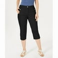 thumbnail image 5 of Karen Scott Button Hem Capri Pants Intrepid Blue 18, 5 of 6