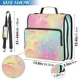thumbnail image 6 of 3 Ring Zipper Binder with Shoulder Strap Waterproof Trapper Keeper 2 Inch D-Ring 500 Sheets Capacity Colorful Bubbles, 6 of 8