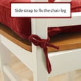thumbnail image 3 of Wehilion Soft Non-Slip Dining Kitchen Square Chair Cushion Seat Pads Dining Room Indoor Removable Red,1-piece 18"W x 18"L, 3 of 5