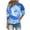 Blue, variant on IROINNID Hoodie for Women Long Sleeve Casual Tie-Dye Pullover Loose Fit Tunic Fall Tops Hoodie,Hot Pink