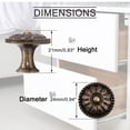 thumbnail image 4 of Uxcell 0.94'' Knobs Round Dresser Knobs Pull Handle Zinc Alloy  Bronze Tone 5pcs, 4 of 7