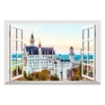 thumbnail image 3 of Adhesivos de pared 3D para ventana falsa del castillo de Neuschwanstein, 60 x 90 cm, 3 of 3