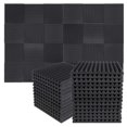thumbnail image 3 of 50Pcs Acoustic Soundproof Foam Sound Absorbing Panels Sound Insulation Panels Wedge for Studio Wall, 3 of 5