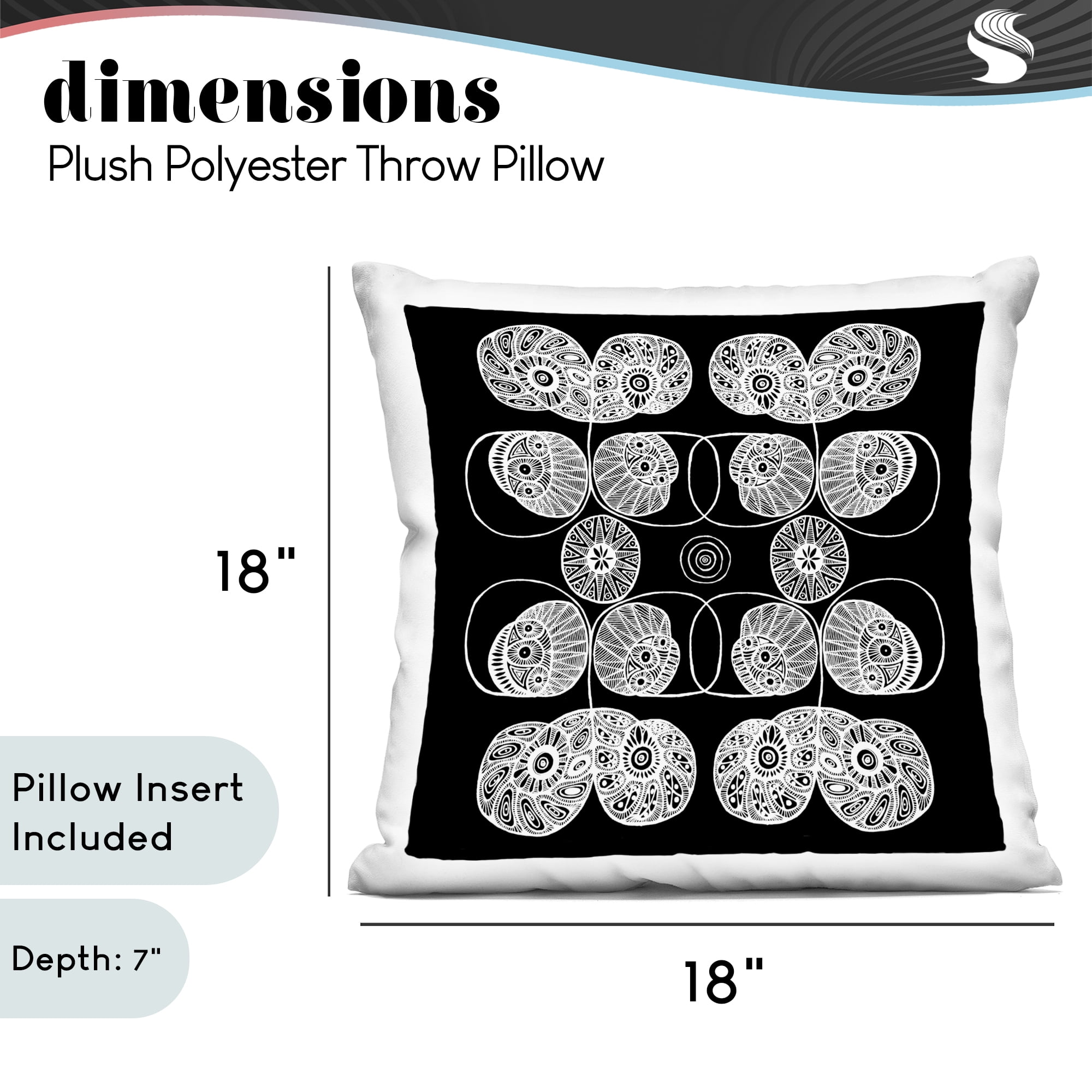 Stupell Industries Detailed Rounded Elementals Decorative Printed Throw Pillow, design by El Perkin