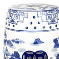 thumbnail image 2 of Safavieh Gateless Mist Chinoiserie Indoor/Outdoor Garden Stool, Blue, 2 of 4