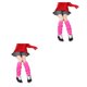 thumbnail image 2 of Sonducket Paquete de 2 calcetines hasta el muslo calentadores de piernas para diario fiesta de Halloween fucsia Type1 NO1, 2 of 6