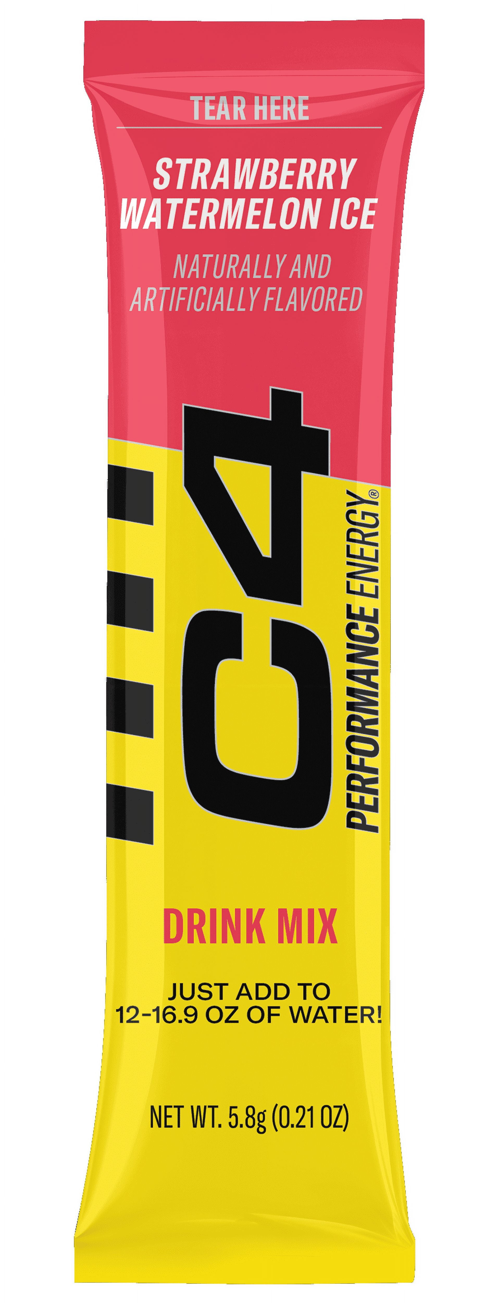 (6 pack) C4 Performance Energy Powder Mix Strawberry Watermelon Ice, 8 Pack