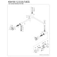 thumbnail image 3 of Kingston Brass KS4103CG Fuller Wall Mount Pot Filler Faucet, Antique Brass, 3 of 4