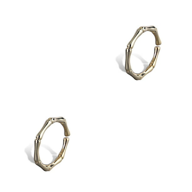 Guardurnaity Anillo abierto para mujer, joyería ajustable para nudillos, regalo de novia, plata Oro 2piezas
