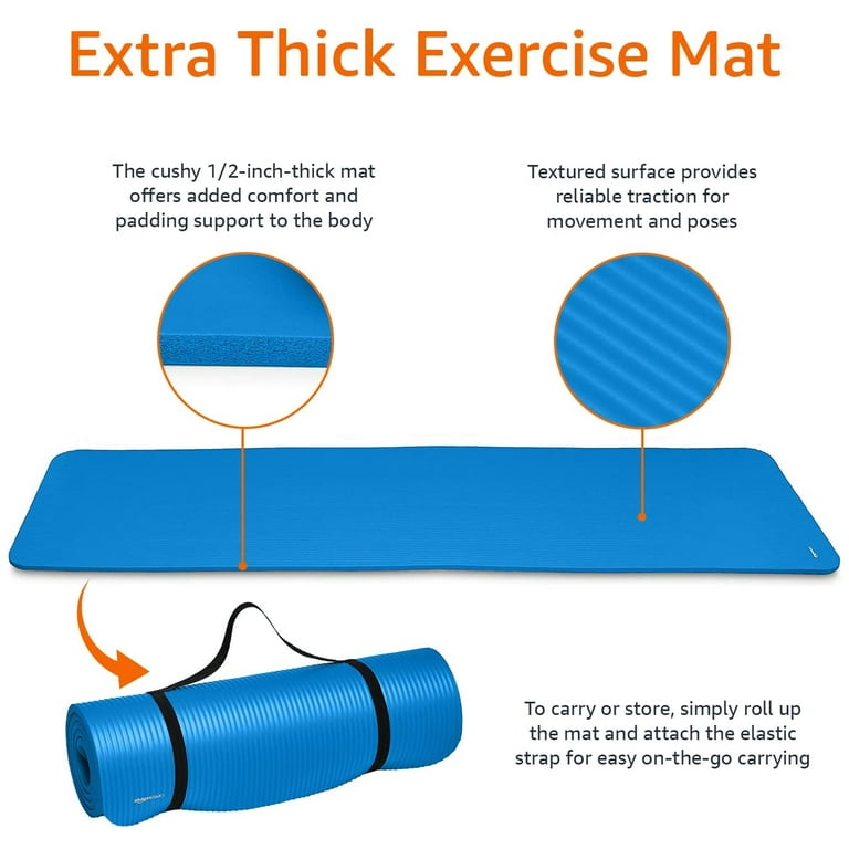 1/2-Inch Extra Thick Exercise Yoga Mat