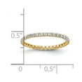 thumbnail image 4 of Auriga Fine Jewelry 14K Yellow Gold Size 4.5 U-Shared Prong 1/2 carat Diamond Complete Eternity Band for Women, 4 of 6